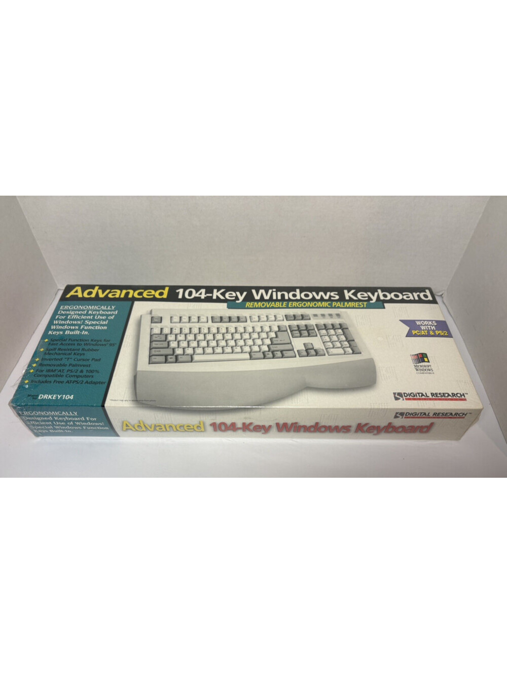 Vintage Digital Research Advanced 107-Key Windows Keyboard DRKEY104 NEW Sealed